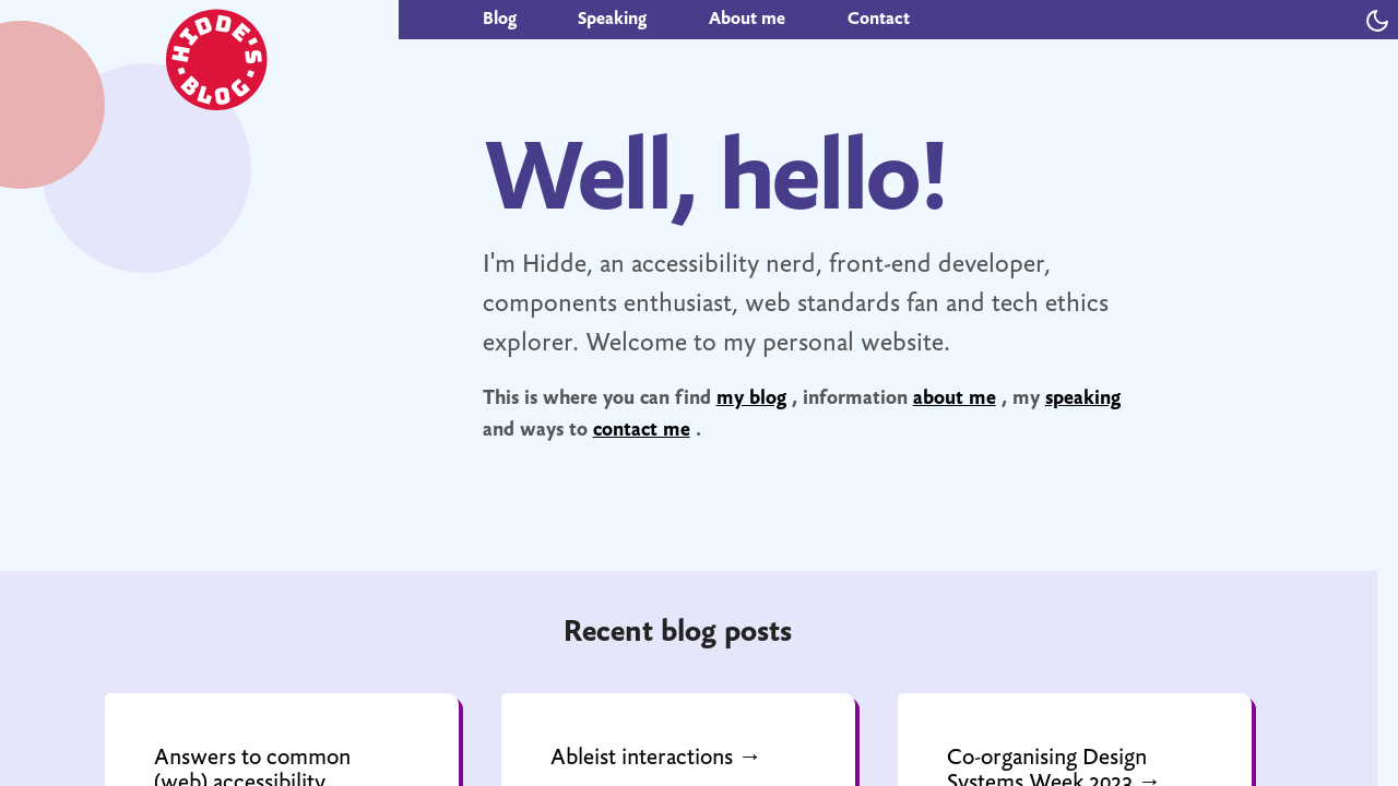 Screenshot of Home | hidde.blog